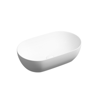 Раковина CERAMICANOVA Twist накладная овальной формы 500x300x140 белый матовый CN12001MW — фото 1, Раковины накладные