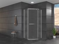 Душевой уголок Ceruttispa Chika ZP91T 90x90 профиль Хром стекло прозрачное — фото 9, Душевые уголки трапеция