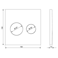 KK-POL 350/PPC/072-00-00 UNI Пластиковая панель смыва для инсталляции, цвет черный матовый — фото 3, Панели
