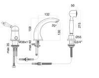 Смеситель на борт ванны Fiore IMPERIAL-SKY (SWAROVSKI®) , золото арт-82OO5105 — фото 2, Смесители на борт ванны