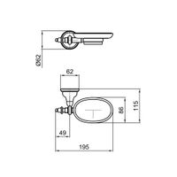 Мыльница Webert Armony , золото арт-AM500101010 — фото 2, Мыльницы
