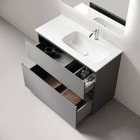 Тумба напольная SANCOS Folk Floor правая 995х445х850, c двумя ящиками оснащенными доводчиками, Ergraut soft, арт.FL100FRES — фото 2, Тумбы под раковину