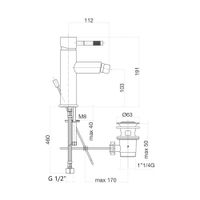 Товар: Смеситель для биде Webert Rimini , черный арт-RI840102560 - фото 2 Смеситель для биде Webert Rimini , черный арт-RI840102560 — фото 2, Смесители для биде