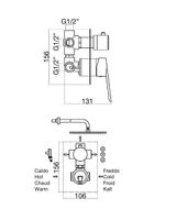 Смеситель для душа Fiore KEVON BLACK MATT , черный арт-81NN7501 — фото 2, Смеситель для душа