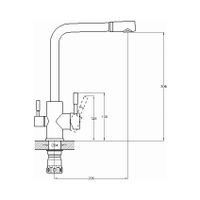 Смеситель для кухни с подключением фильтра G.Lauf ZAP18-A090, нержавеющая сталь — фото 2, Смесители для кухни