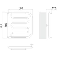 Товар: Полотенцесушитель водяной Terminus Фокстрот (1") БШ 60х60 4620768881107 - фото 2 Полотенцесушитель водяной Terminus Фокстрот (1") БШ 60х60 4620768881107 — фото 2, Водяные полотенцесушители