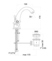 Товар: Смеситель для раковины Fiore MARGOT SKY (SWAROVSKI®) , хром/золото арт-01CO0623 - фото 2 Смеситель для раковины Fiore MARGOT SKY (SWAROVSKI®) , хром/золото арт-01CO0623 — фото 2, Смесители для раковины