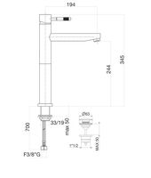 Смеситель для раковины Webert Rimini , золото арт-RI831402010 — фото 2, Смесители для раковины