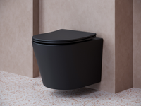 Унитаз Ceramicanova Balearica CN6000MB подвесной Черный матовый с сиденьем Микролифт — фото 3, Подвесные унитазы