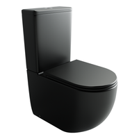 Напольный пристенный унитаз Metropol смыв Торнадо черный матовый CN4001TMB — фото 1, Напольные унитазы