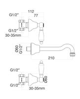 Смеситель для раковины Fiore COLONIALE , бронза арт-02ZZ0636 — фото 2, Смесители для раковины