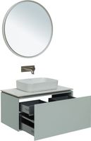 Тумба под раковину Allen Brau Infinity 85 1.21002.PWM подвесная Папирус матовый — фото 14, Тумбы под раковину