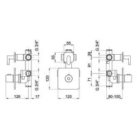 Товар: Смеситель для душа встраиваемый с термостатом Webert Elio EL971302560, черный - фото 2 Смеситель для душа встраиваемый с термостатом Webert Elio EL971302560, черный — фото 2, Смеситель для душа