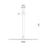 Товар: Верхний душ ультратонкий с кронштейном Fiore , хром арт-30CR8642 - фото 2 Верхний душ ультратонкий с кронштейном Fiore , хром арт-30CR8642 — фото 2, Верхние души