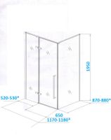 Душевой уголок Ceruttispa 120х90 C1AW профиль Белый стекло прозрачное — фото 10, Прямоугольные душевые уголки