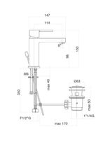 Смеситель для раковины Fiore KATANA , хром арт-77CR7520 — фото 2, Смесители для раковины