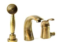 Смеситель на борт ванны Webert Aurora , бронза арт-AU850701065 — фото 3, Смесители на борт ванны