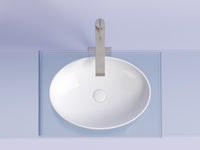 Раковина-чаша Ceramicanova Element 50 CN6056 Белая глянцевая — фото 22, Раковины накладные