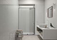 Душевая дверь Allen Brau Fantasy 130 3.11007.31 профиль Черный матовый стекло прозрачное — фото 3, Раздвижные душевые двери