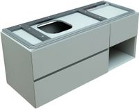 Тумба под раковину Allen Brau Infinity 120 L 1.21005.PWM подвесная Папирус матовый — фото 16, Тумбы под раковину