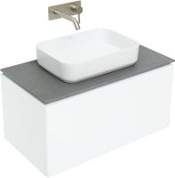 Тумба под раковину Allen Brau Infinity 85 1.21002.WM подвесная Белая матовая — фото 8, Тумбы под раковину