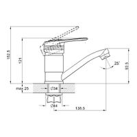 Смеситель для кухни G.Lauf 4G4-B182, хром — фото 2, Смесители для кухни