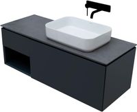 Тумба под раковину Allen Brau Infinity 120 R 1.21008.AM подвесная Антрацит матовый — фото 13, Тумбы под раковину