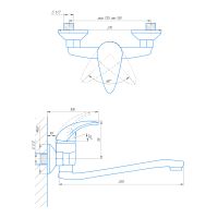 Товар: Настенный смеситель для кухни Сантаком stONIX 1113, хром - фото 2 Настенный смеситель для кухни Сантаком stONIX 1113, хром — фото 2, Смесители для кухни
