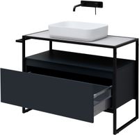 Тумба под раковину Allen Brau Priority 100 1.31003.AM Антрацит матовый — фото 7, Тумбы под раковину