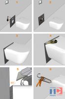 TCprofi 08-200010 AP Прокладка звукоизоляционная из вспененной резины EPDM для монтажа подвесной сантехники, 400х420 мм — фото 4, Комплектующие