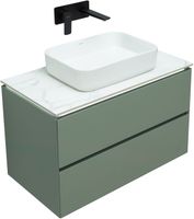 Тумба под раковину Allen Brau Infinity 85 1.21001.CGM подвесная Олива матовая — фото 8, Тумбы под раковину