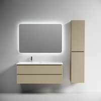 Тумба подвесная SANCOS Folk левая 1190х445х500, c двумя ящиками оснащенными доводчиками, Капучино, арт. арт-FL120LCP — фото 4, Тумбы под раковину