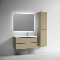 Тумба подвесная SANCOS Folk правая 995х445х500, c двумя ящиками оснащенными доводчиками, Капучино, арт. арт-FL100RCP — фото 3, Тумбы под раковину