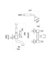 Смеситель для ванны Fiore GIOIELLI (SWAROVSKI®) , хром арт-08CR0600 — фото 2, Смеситель для ванны