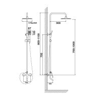 Товар: Душевая система Сантаком stOmega , хром арт-7704 - фото 2 Душевая система Сантаком stOmega , хром арт-7704 — фото 2, Душевые стойки