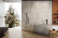 Полотенцесушитель электрический (встраиваемый) 1000*456 c терморегуляторм, цвет: черный ма арт-AQM3132MB — фото 2, Электрические полотенцесушители