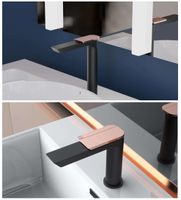 Смеситель для раковины Boch Mann Como BG XL BM9632 Черный матовый Золото — фото 4, Смесители для раковины