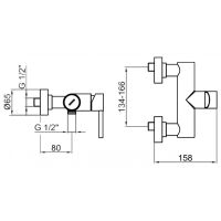 Смеситель для душа Webert Elio EL870102015, хром — фото 2, Смеситель для душа