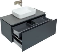 Тумба под раковину Allen Brau Infinity 100 1.21004.AM подвесная Антрацит матовый — фото 3, Тумбы под раковину
