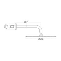 Верхний душ ультратонкий с кронштейном Fiore , хром арт-30CR8632 — фото 2, Верхние души