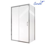 Душевой уголок Ceruttispa Gloria 120x80 профиль Хром стекло прозрачное — фото 6, Прямоугольные душевые уголки