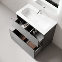 Тумба напольная SANCOS Folk Floor 890х445х850, c двумя ящиками оснащенными доводчиками, Ergraut soft, арт. арт-FL90FES — фото 2, Тумбы под раковину