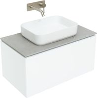 Тумба под раковину Allen Brau Infinity 85 1.21002.WM подвесная Белая матовая — фото 9, Тумбы под раковину