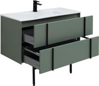 Тумба под раковину Allen Brau Reality 100 1.32007.CGM подвесная Олива матовая — фото 15, Тумбы под раковину