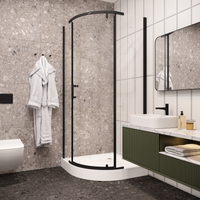 Товар: Душевой уголок Ceruttispa Korra 90x90 Z90B профиль Черный стекло прозрачное - фото 9 Душевой уголок Ceruttispa Korra 90x90 Z90B профиль Черный стекло прозрачное — фото 9, Душевые уголки четверть круга