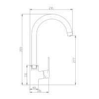 Смеситель для кухни Haiba , хром арт-HB76856 — фото 2, Смесители для кухни