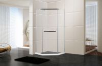 Душевой уголок Ceruttispa Chika ZP91T 90x90 профиль Хром стекло прозрачное — фото 7, Душевые уголки трапеция