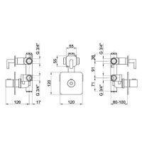 Товар: Смеситель для душа встраиваемый с термостатом Webert Living , хром арт-LV971302015 - фото 2 Смеситель для душа встраиваемый с термостатом Webert Living , хром арт-LV971302015 — фото 2, Встраиваемые смесители для душа