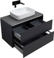 Тумба под раковину Allen Brau Infinity 85 1.21001.AM подвесная Антрацит матовый — фото 4, Тумбы под раковину