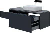 Тумба под раковину Allen Brau Infinity 120 R 1.21008.AM подвесная Антрацит матовый — фото 9, Тумбы под раковину